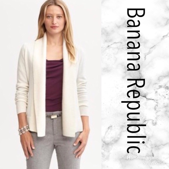 Banana Republic linen/cotton open cardi sz… - Picture 1 of 6